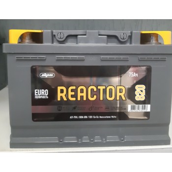 АКОМ Reactor 6CТ 75 R+ 820A